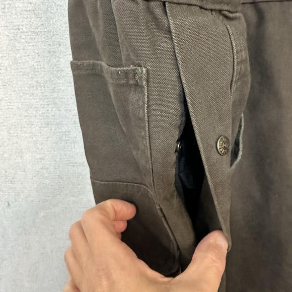 Berne Heartland Insulated Washed Duck Bin Overalls Large Regular Bark - Picture 11 of 16